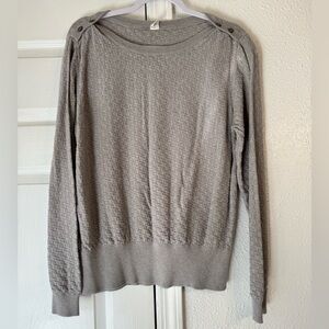 Kate Quinn Textured Gray Women's Sweater